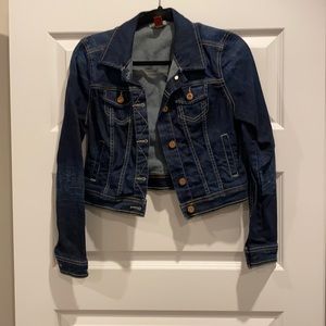 Jean jacket. Size medium. Cropped.